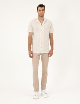 Bej Slim Fit Jean Pantolon