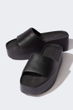 Женские тапочки Eva на высокой подошве с одним ремешком - Defacto фото 6