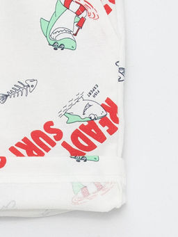 Beli Lastikli Desenli Erkek ?ocuk ?ort - Waikiki фото 3