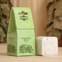 Соляной брикет куб «Пихта» 200 г «Добропаровъ»