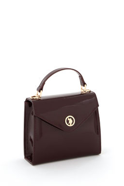 Женская бордово-красная сумка из лакированной кожи - U.s. polo assn фото 4