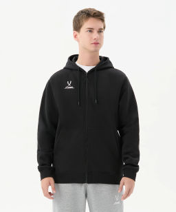 Флисовое худи на молнии JOGEL ESSENTIAL Cotton Fleece FZ Hoodie, черный  фото 6