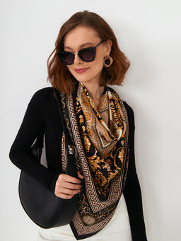 Большой, мягкий, тонкий и очень нежный двусторонний платок с рисунком. - Tantino фото 12