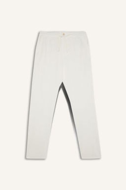 Yazl?k Jogger Pantolon Slim Fit Dar Kesim Pamuklu Cepli