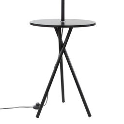 Торшер напольный BayerLux «Патрисиа» со столиком, 1×15 Вт, Е27, черный/красный, 40×40×157 см