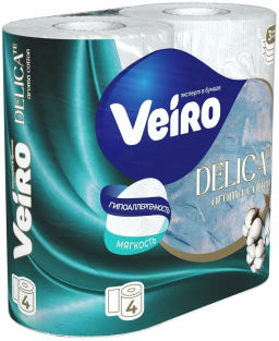 VEIRO т/бумага 3-сл. DELICATE ( 4 рул.) Белая