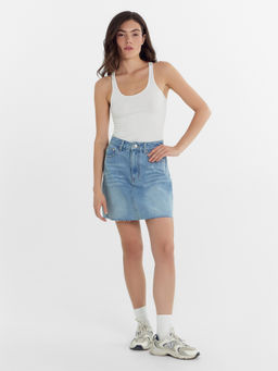 Юбка женская джинсовая в голубом цвете голубой 2024-DSK901-1 - Mark formelle фото 4