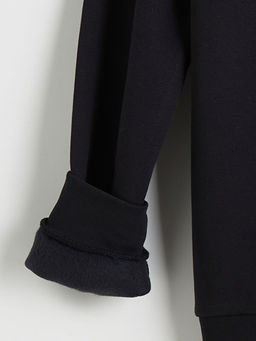 Bisiklet Yaka Bask?l? Erkek Sweatshirt