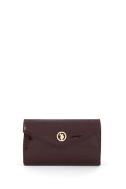 Женская бордово-красная сумка из лакированной кожи - U.s. polo assn фото 3