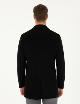 Siyah Ekstra Slim Fit Y_n Kar___ml_ Ka_e Kaban - Pierre cardin фото 5