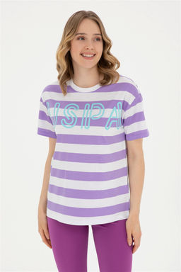 U. S. Polo Assn / Женская сиреневая футболка с круглым вырезом