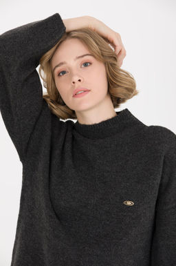 U. S. Polo Assn Женское трикотажное платье антрацитового меланжа - U.s. polo assn фото 2