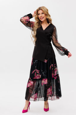 Костюм AmberA 2055-1 черный/фуксия фото 4