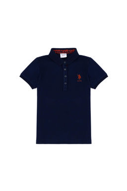 U. S. Polo Assn / Темно-синяя базовая футболка для девочек