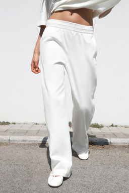 WASHED INTERLOCK TROUSERS - Zara фото 2