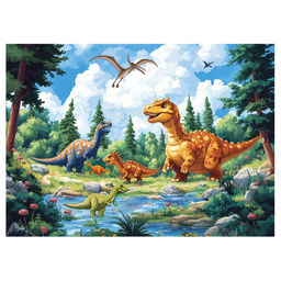 ФРЕЯ Пазл 80 элемент. PZL-80/02 Долина динозавров