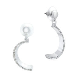 Серьги полукруглой формы со стразами - Модные истории фото 3