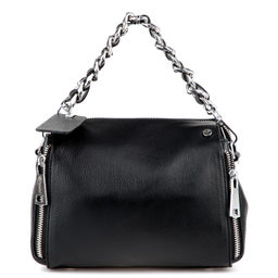 M5659-2P black, Жженская кожаная сумка, Barcelo Biagi