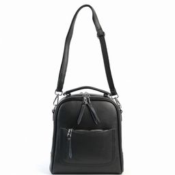 Женский кожаный каркасный рюкзак 88001-Е Блек - Sergio valentini фото 2