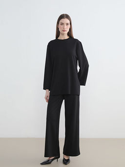 Ta?l? Soft Touch Oversize Kad?n Sweatshirt Tunik