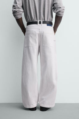 PANTAL?N BARREL FIT / Blanco