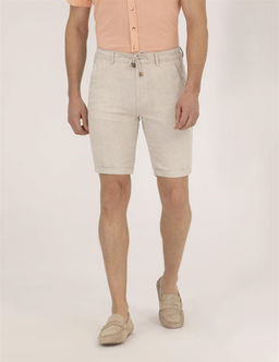 Bej Slim Fit Keten Kar___ml_ Beli Lastikli _ort - Pierre cardin фото 2