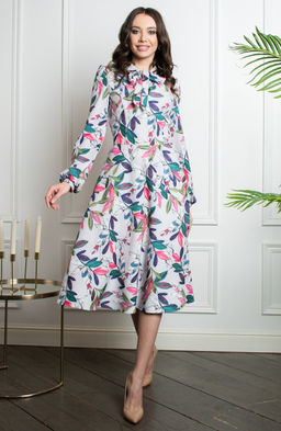 Романтичное платье светло-серый цветы - Donna saggia фото 6