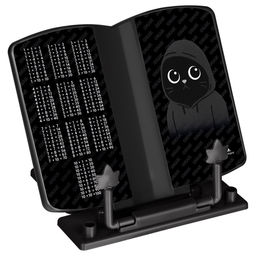 Подставка для книг СТАММ "Окак", 200*200мм, регулир. угол наклона (ПК-32584) черная с рисунком