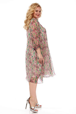 Платье Michel Chic 2127 бежевый, цветы фото 3