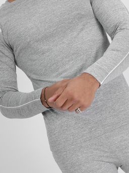 Комплект мужского термобелья без начеса светло-серого цвета 2214SS - FUYOUKAI фото 10