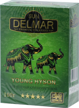 Sun Delmar. Зеленый. Young Hyson 100 гр. карт.упаковка