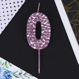 Свеча в торт 0, розовая - Страна карнавалия фото 3