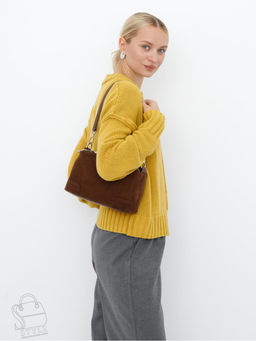 Сумка женская кожаная 5555PEF cocoa Polina&Eiterou  в Новосибирске