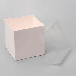 Цена за 3 шт. Коробка для цветов с PVC крышкой, 12×12×12 см, белая