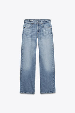 TRF MID-WAIST WIDE-LEG JEANS