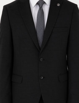 Siyah Ex. Slim Fit Y_nl_ Tak_m Elbise