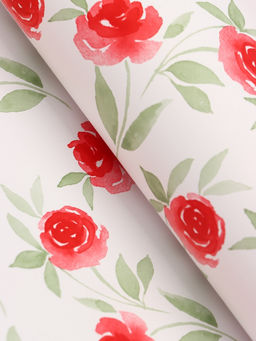 Цена за 20 шт. Пленка для цветов и букетов «Цветы», красная, 57×57 см