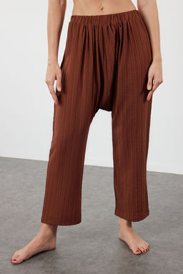 Ekru Dokuma Salvar Plaj Pantolon TBESS24PL00011 - Trendyolmilla фото 21