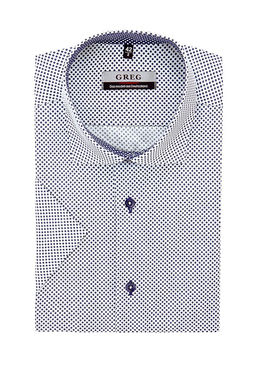 Сорочка мужская короткий рукав GREG 113/107/06/ZV/1 STRETCH  фото 2