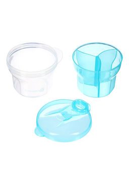 Контейнер для хранения детского питания, 3 секции по 75 мл., 9.5×8.5 см, 225 мл., голубой