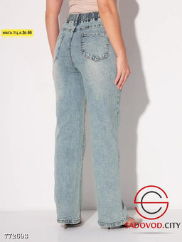 Женские прямые джинсы стрейч - Zum ming фото 5