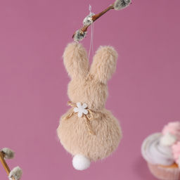 Мягкая игрушка Зайка на подвесе, 11 см, цвет МИКС - Simaland фото 2