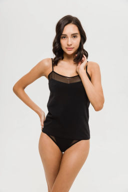 Топ Milavitsa 5143 черный комбинированный