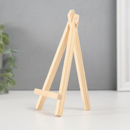 Цена за 10 шт. Настольная подставка тренога «Мольберт», дерево, для фото, книг, телефона, 1.4×9×16 см