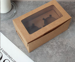 Коробка подарочная складная КРАФТ 13х9x7 см / QR97 /уп 12/420/689432 Капкейк