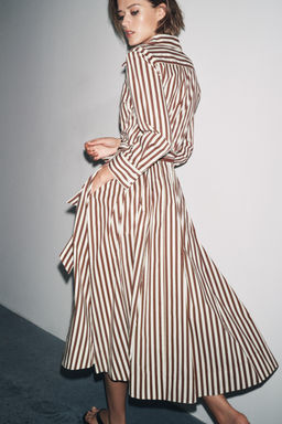 STRIPED SHIRT DRESS ZW COLLECTION