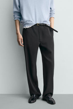 PANTAL?N FLUIDO RELAXED FIT / Marr?n - Zara фото 2