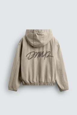 CAZADORA DENIM CAPUCHA BORDADOS / Crudo / Marr?n - Zara фото 9