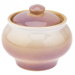 Горшок для жаркого керамический "Русский" 0,33л, д11,2см, h9,5см, "Нежность", с крышкой (Россия)