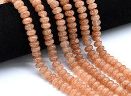 Бусины кварц рондель 8*5мм цвет халцедон, 38см, 74 бусины Радуга камня